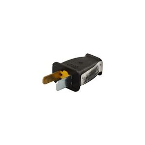Main product image of Straight Blade Plug, #16 Awg 15A 125V, Black, Impact-Resistant 1-15P, 2-Pole, 2-Wire, SA540