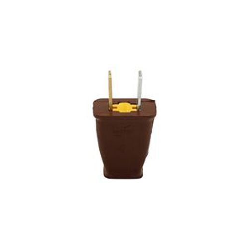 Main product image of Straight Blade Plug, #16 Awg 15A 125V, Brown, Impact-Resistant 1-15P, 2-Pole, 2-Wire, SA540B