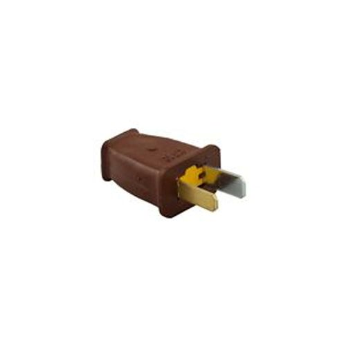 Main product image of Straight Blade Plug, #16 Awg 15A 125V, Brown, Impact-Resistant 1-15P, 2-Pole, 2-Wire, SA540B