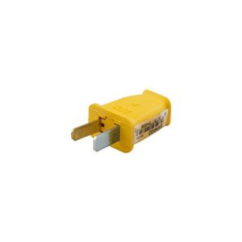 Main product image of Straight Blade Plug, #16 Awg 15A 125V, Translucent Gold, Impact-Resistant 1-15P, 2-Pole, 2-Wire, SA540GD