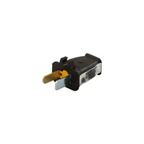 Main product image of Straight Blade Plug, #16 Awg 15A 125V, Black, Impact-Resistant 1-15P, 2-Pole 2-Wire w/ Cord Clip, SA940