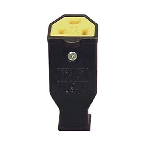 Main product image of Straight Blade Connector, #14 Awg 15A 125V, Black, Impact-Resistant 2-Pole 3-Wire, 0.33"" Dia., SA993