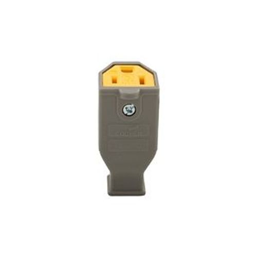 Main product image of Straight Blade Connector, #14 Awg 15A, 125V, Gray, Impact-Resistant 2-Pole 3-Wire, 0.33"" Dia., SA993G