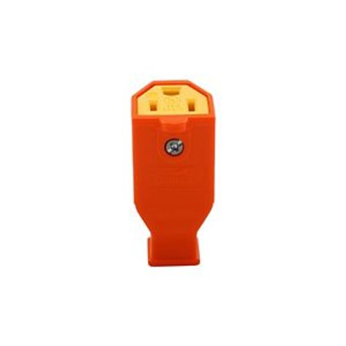 Main product image of Straight Blade Connector, #14 Awg 15A 125V, Orange, Impact-Resistant 2-Pole 3-Wire, SA993O