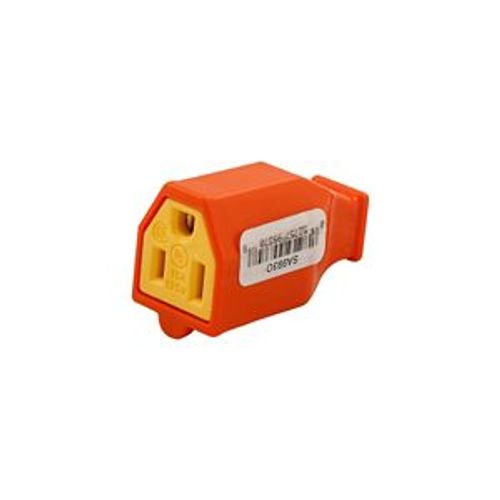 Main product image of Straight Blade Connector, #14 Awg 15A 125V, Orange, Impact-Resistant 2-Pole 3-Wire, SA993O