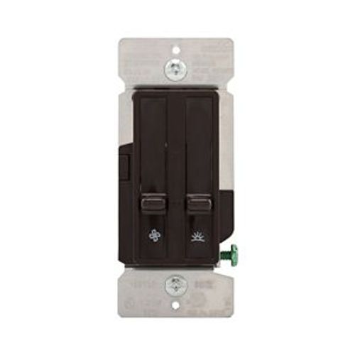 Main product image of Dimmer & Fan Speed Control, No Neutral Required, #14 -12 Awg 120V, Brown, 1-Pole, 300W, SDC15-B