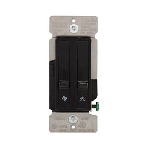 Main product image of Dimmer & Fan Speed Control, No Neutral Required, #14 -12 Awg 120V, Black, 1-Pole, 300W, SDC15-BK