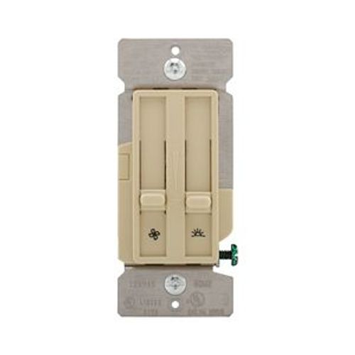 Main product image of Dimmer & Fan Speed Control, No Neutral Required, #14 -12 Awg 120V, Ivory, 1-Pole, 300W, SDC15-V