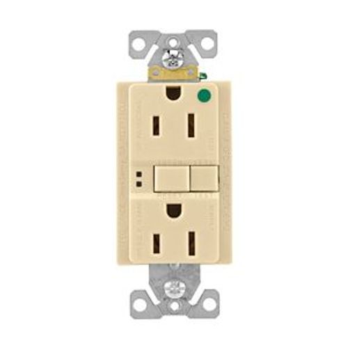 Main product image of Hospital Grade Gfci Receptacle, Self-Test, #14 -10 Awg 15A 125V, Gfci, Ivory, 2-Pole 3-Wire, SGFH15FV