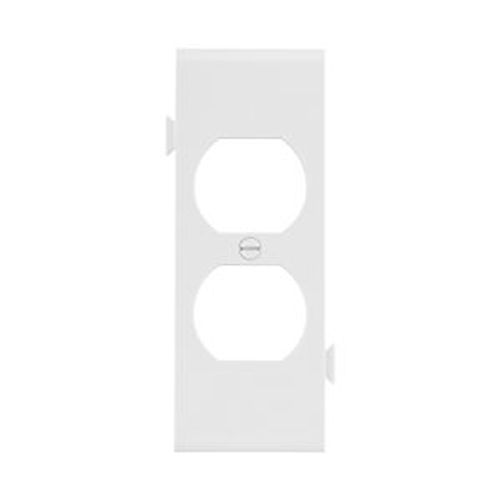 Main product image of Sectional Wallplate, Center Piece, White, Duplex Receptacle Cutout, Single-Gang,Mid-Size, STC8W