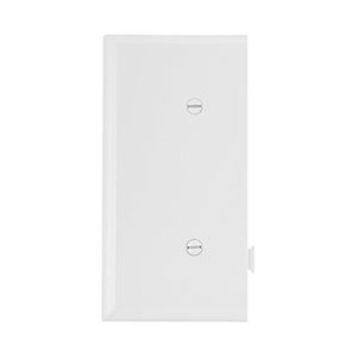 Main product image of Sectional Wallplate, End Piece, White, Blank Cutout, Polycarbonate, Single- Gang, Mid-Size, STE14W