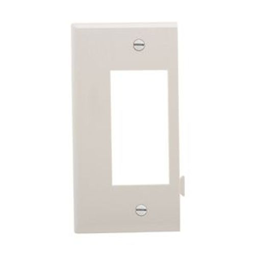 Main product image of Sectional Wallplate, End Piece, White, Decorator Cutout, Polycarbonate, Single- Gang, Mid-Size, STE26W