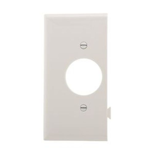 Main product image of Sectional Wallplate, End Piece, White, Single Receptacle 1.40" Hole Cutout, Single-Gang, STE7W