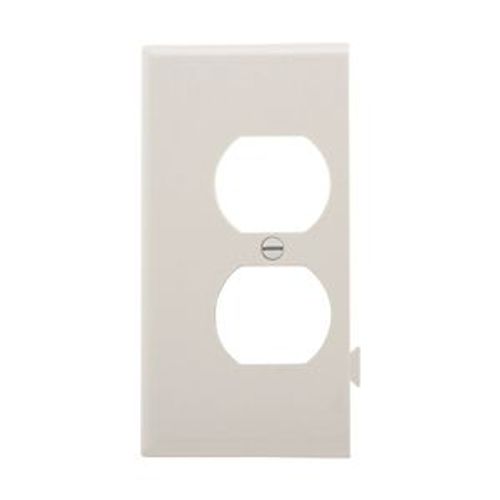 Main product image of Sectional Wallplate, Wallplate, White, Duplex Receptacle, Cutout, Single-Gang, End Piece, STE8W
