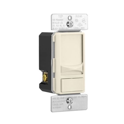 Main product image of Slide Dimmer, 300 W Led-600 W Halogen, #14 -12 Awg 120V 60Hz, Mark 10 Fluorescent, 1-Pole, 3-Way, SUL06P-LA-KB-L