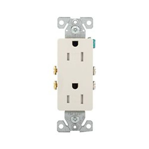 Main product image of Residential Duplex Receptacle, #14-10 Awg 15A 125V, Light Almond Tamper-Resistant, TR1107LA