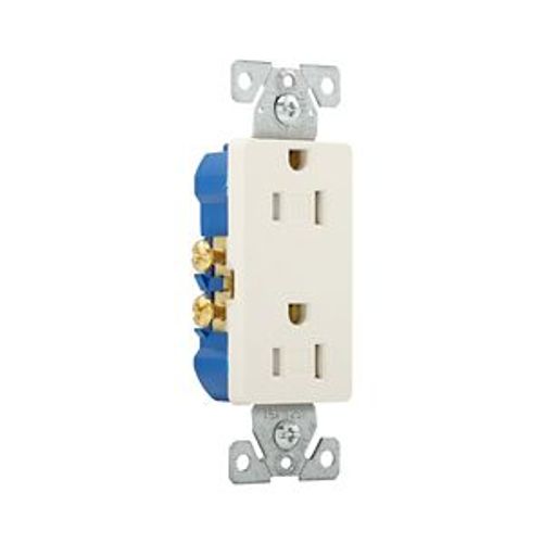 Main product image of Residential Duplex Receptacle, #14-10 Awg 15A 125V, Light Almond Tamper-Resistant, TR1107LA