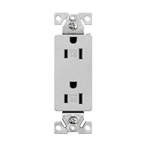 Main product image of Receptacle, 15A, 125V,Two-Pole, Thermoplastic, White, TR1107SG-SP-L