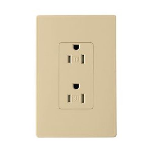 Main product image of Residential Duplex Receptacle, #14-10 Awg 15A 125V, Ivory Tamper-Resistant, TR1107V