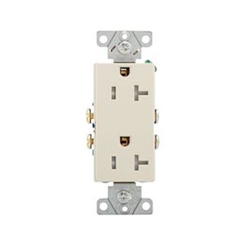 Main product image of Residential Duplex Receptacle, #14-10 Awg 20A 125V, Side Wire, Light Almond, TR1307LA-BOX
