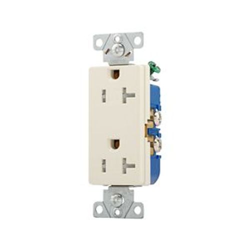 Main product image of Residential Duplex Receptacle, #14-10 Awg 20A 125V, Side Wire, Light Almond, TR1307LA-BOX