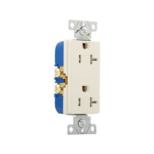 Main product image of Residential Duplex Receptacle, #14-10 Awg 20A 125V, Side Wire, Light Almond, TR1307LA-BOX