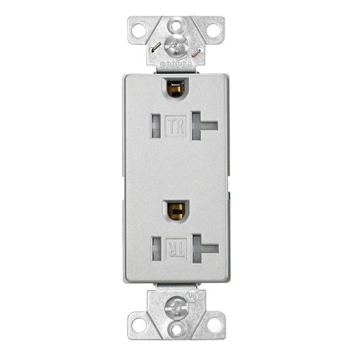 Main product image of Decorator Duplex Receptacle, Silver Granite A05, TR1307SG-SP-L