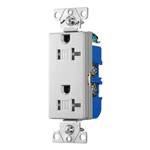 Main product image of Decorator Duplex Receptacle, Silver Granite A05, TR1307SG-SP-L