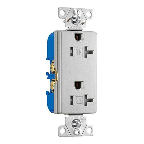 Main product image of Decorator Duplex Receptacle, Silver Granite A05, TR1307SG-SP-L