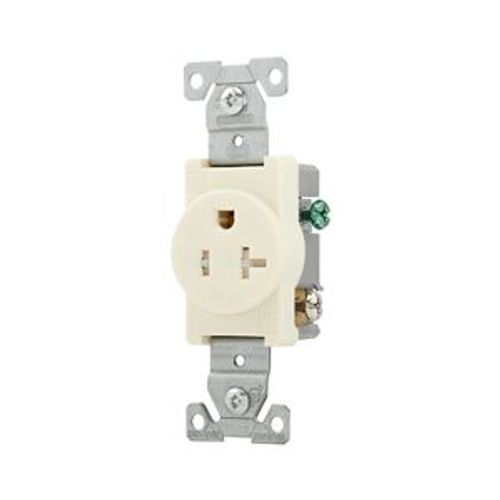 Main product image of Commercial Single Receptacle, #14-10 Awg 20A 125V, Side, Almond, Pvc Body, 5-20R, 2-Pole 3-Wire, TR1877A-BXSP