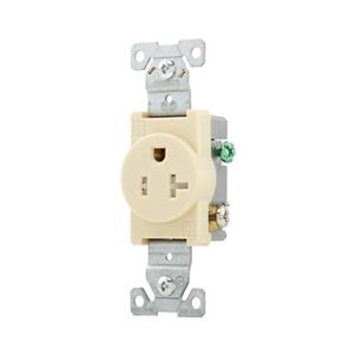 Main product image of Commercial Single Receptacle, #14-10 Awg 20A 125V, SideWire, Ivory, Impact-Resistant, TR1877V-BXSP