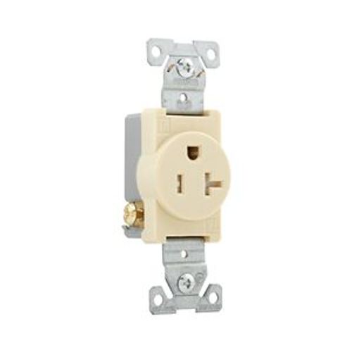 Main product image of Commercial Single Receptacle, #14-10 Awg 20A 125V, SideWire, Ivory, Impact-Resistant, TR1877V-BXSP