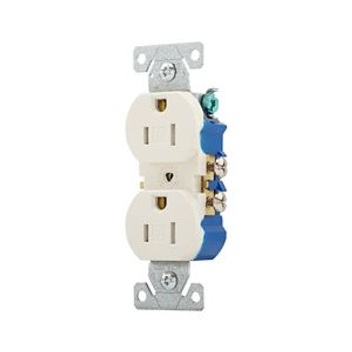 Main product image of Residential Duplex Receptacle, #14-10 Awg 15A 125V, SideAnd Push, Light Almond, TR270LA-BOX