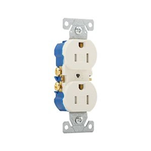 Main product image of Residential Duplex Receptacle, #14-10 Awg 15A 125V, SideAnd Push, Light Almond, TR270LA-BOX