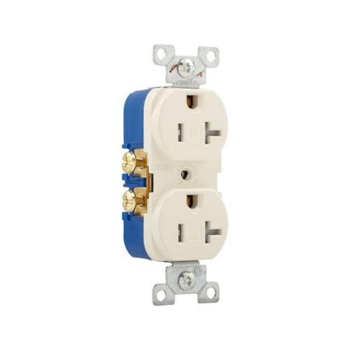 Main product image of Residential Duplex Receptacle, #14-10 Awg 20A 125V, Side Wire, Light Almond, TR370LA-BOX