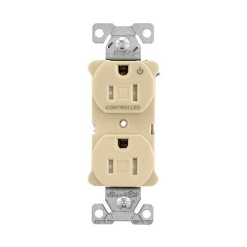 Main product image of Arrow HartIndustrial Duplex Receptacle, Half Control, #14-10 Awg 15A 125V, Ivory, 2-Pole, TR5262CHV