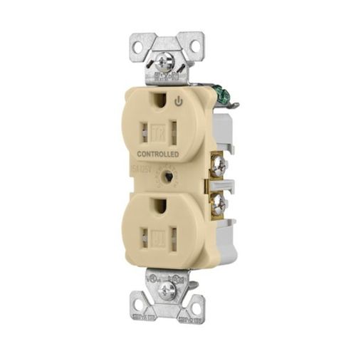 Main product image of Arrow HartIndustrial Duplex Receptacle, Half Control, #14-10 Awg 15A 125V, Ivory, 2-Pole, TR5262CHV
