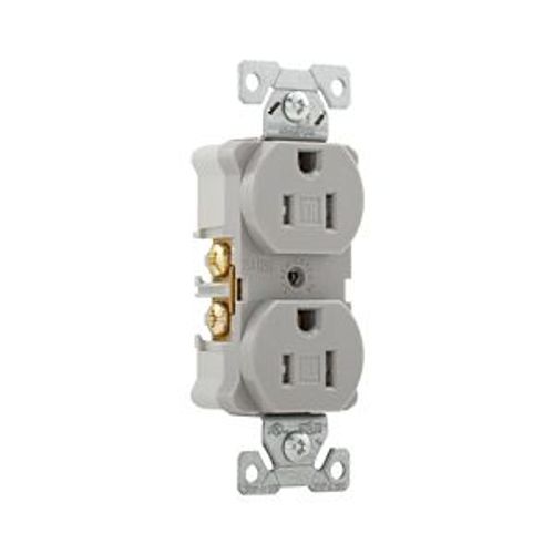 Main product image of Arrow Hart Heavy-Duty Industrial Duplex Receptacle, #14-10 Awg 15A 125V, Gray, TR5262GY