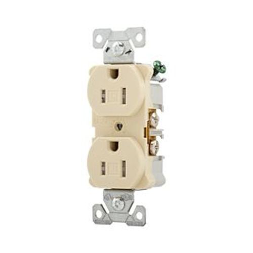 Main product image of Arrow Hart Heavy-Duty Industrial Duplex Receptacle, #14-10 Awg 15A 125V, Ivory, TR5262V