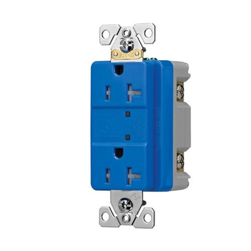 Main product image of Tvss Receptacle, Led Indicat, #14-#10 Awg 20A, Bk & Sd Wire, 840J, 2 Recept, Blue, TR5360BLS