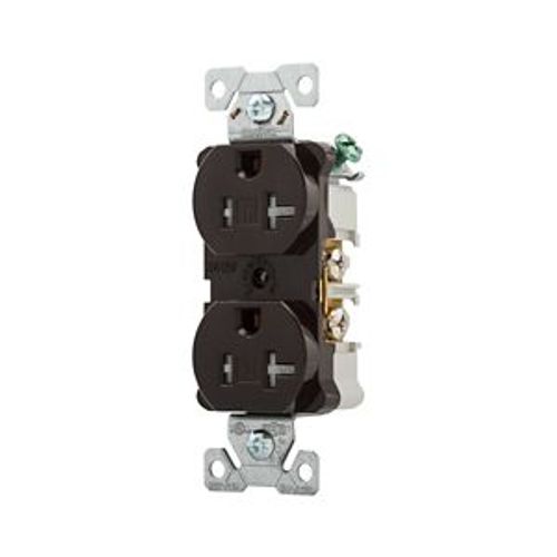 Main product image of Arrow Hart Heavy-Duty Industrial Duplex Receptacle, #14-10 Awg 20A 125V, Brown, TR5362B