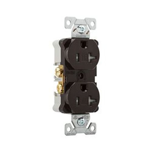 Main product image of Arrow Hart Heavy-Duty Industrial Duplex Receptacle, #14-10 Awg 20A 125V, Brown, TR5362B