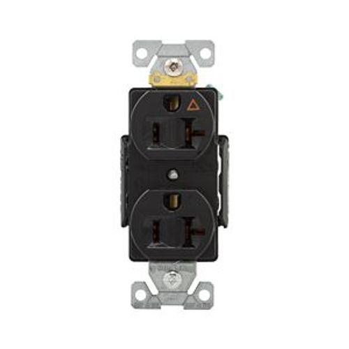 Main product image of Arrow Hart Heavy-Duty Industrial Duplex Receptacle, #14-10 Awg 20A 125V, Black, TR5362BK