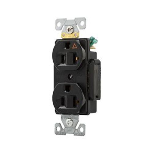 Main product image of Arrow Hart Heavy-Duty Industrial Duplex Receptacle, #14-10 Awg 20A 125V, Black, TR5362BK