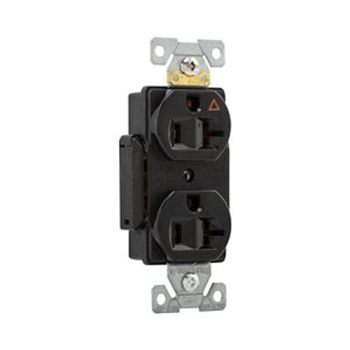 Main product image of Arrow Hart Heavy-Duty Industrial Duplex Receptacle, #14-10 Awg 20A 125V, Black, TR5362BK