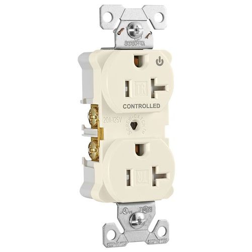 Main product image of Arrow Hart Heavy Duty Industrial Duplex Receptacle, Dual, #14-10 Awg 20A 125V, Light Almond, TR5362CDLA