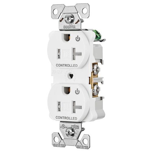 Main product image of Arrow Hart Heavy Duty Industrial Duplex Receptacle, Dual Control, #14-10 Awg 20A 125V, 2-Pole,, TR5362CDW