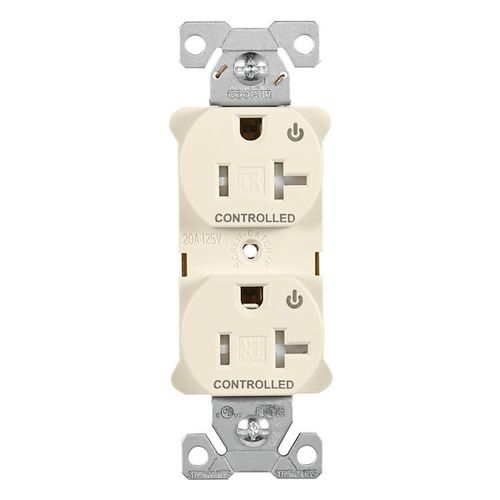 Main product image of Arrow Hart Heavy Duty Industrial Duplex Receptacle, Half, #14-10 Awg 20A 125V, Light Almond, TR5362CHLA