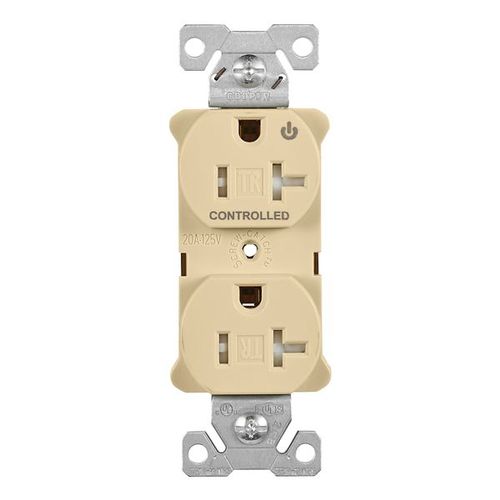 Main product image of Arrow HartIndustrial Duplex Receptacle, Half Control, #14-10 Awg 20A 125V, Ivory, 2-Pole, TR5362CHV