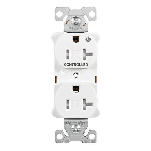 Main product image of Arrow Hart Heavy Duty Industrial Duplex Receptacle, Half Control, #14-10 Awg 20A 125V, 2-Pole,, TR5362CHW